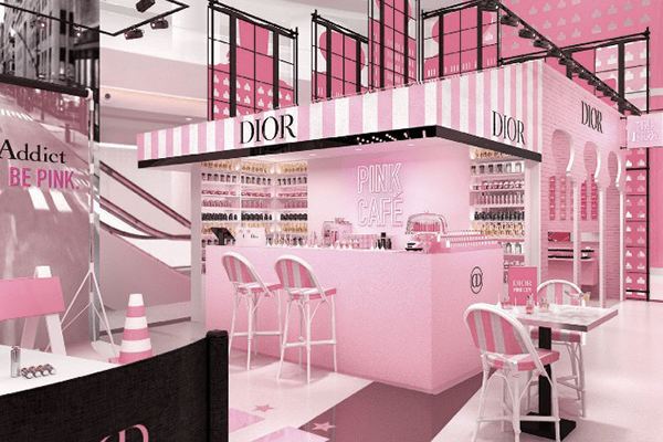 Dior pink City Commerce Dior Pink City expérience dans le luxe