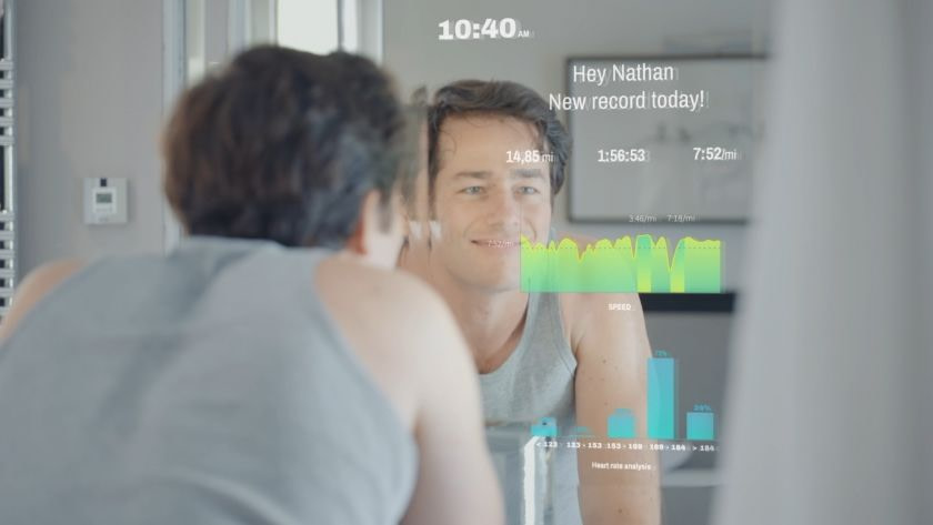 Miroir connecté miroir intelligent coach sportif virtuel