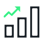 Performance innovant Logo diagramme et flèche